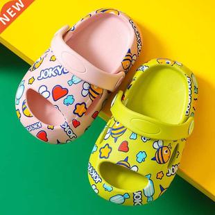 New Kids Slippers for Boys Girls Cartoon Shoes 1-6 Years Non