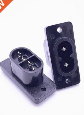 5Pcs black IEC320 C8 Black 2 Terminal Power Plug Inlet Socke