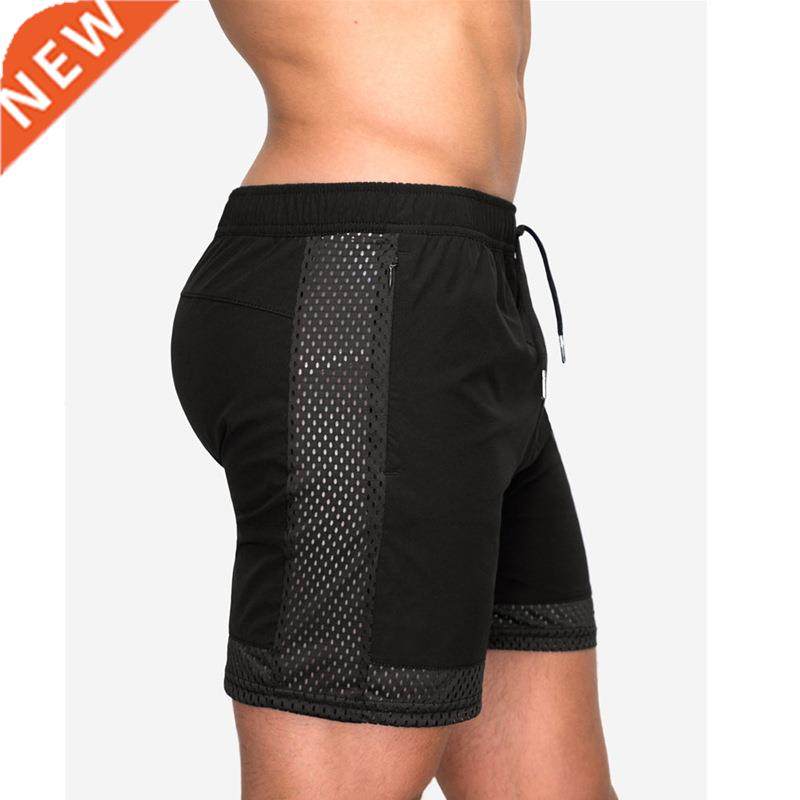 Bodybuilding Muscle New Summer Elastic Mesh Beach Fitness Tr