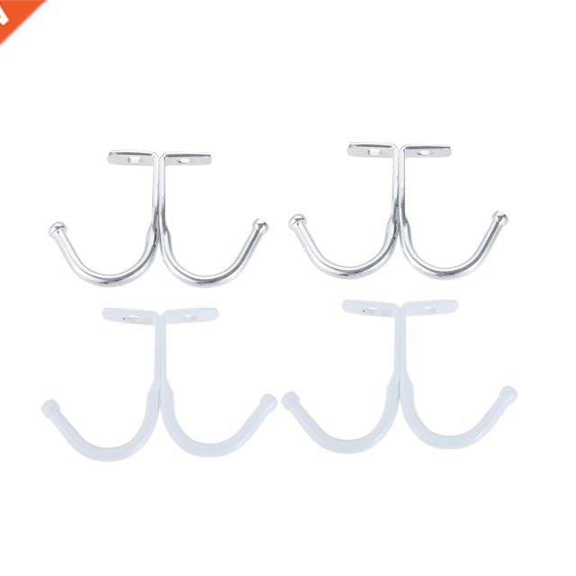 2 PCS Double Prong Ceiling Hook Silver/White Zinc Alloy Hang