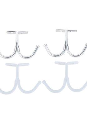 2 PCS Double Prong Ceiling Hook Silver/White Zinc Alloy Hang