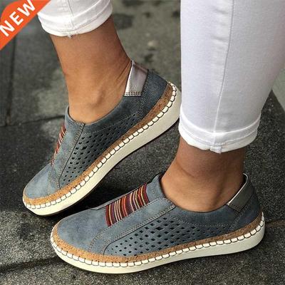 Women Slip on Sneakers Large Size Casual Single Shoes Flat S