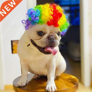 Funny Pet Cat Dog Wig Cat Costumes DIY Cospaly Props Wigs De