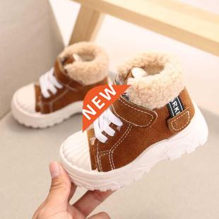 boots winter thicken warm velv plus Martin boys Children new