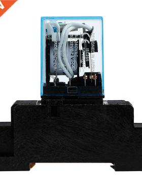 Relay MY4NJ DC 12V 5A With LED Indicador 14 Pin + Socket Bas