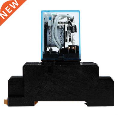 Relay MY4NJ DC 12V 5A With LED Indicador 14 Pin + Socket Bas