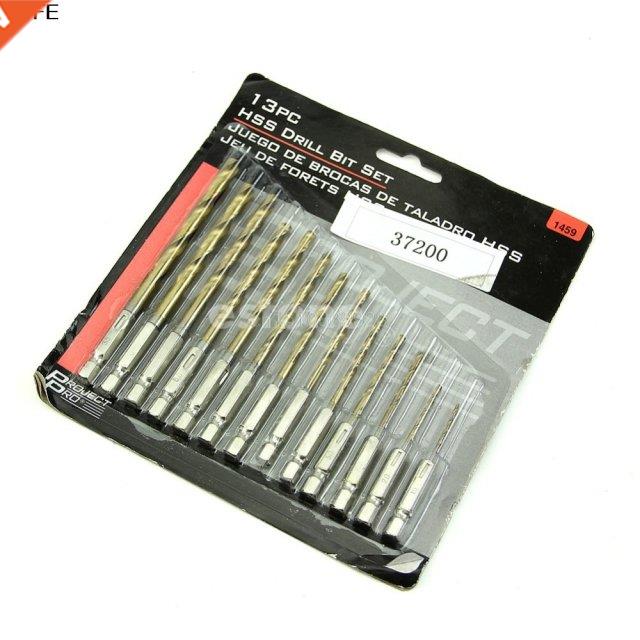 13pcs/lot Drll Bt HSS Hgh Speed Steel Ttanum Coated Dr