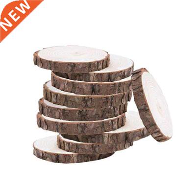 10pcs 10-12CM Wood Log Slices Discs Wooden Craft Embellishme