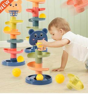 ball pile education Children tower toy rolling early Color