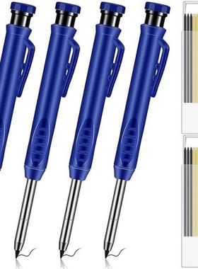 Construction Pencils Set,4 Pieces Blue Carpenter Pencils Wit