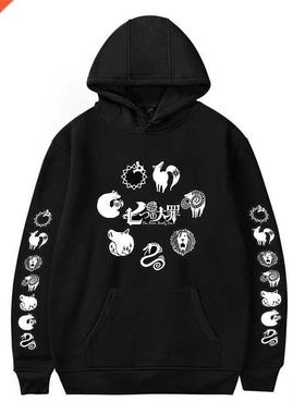 Japan Anime Seven Deadly Sins Pattern Hoodie Men Sweatshirt