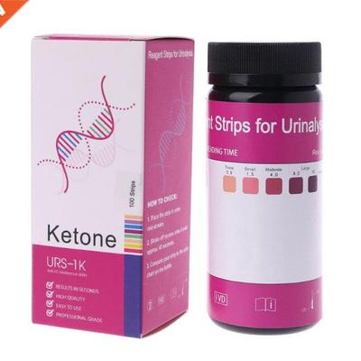 100 Strps/Set Ketone Test Strps Urne Tester Reagent Strp