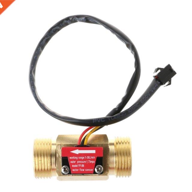 Water Flow Sensor G3/4 Hall Flowmeter Switch DN20 1-30L/min