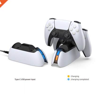 Dual Fast Charger for PS5 Wireless Controller USB Type-C Qui