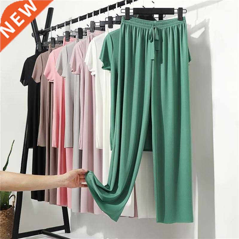 Female Home Clothes 2 Pieces Set Lady Home Suit Summer Women