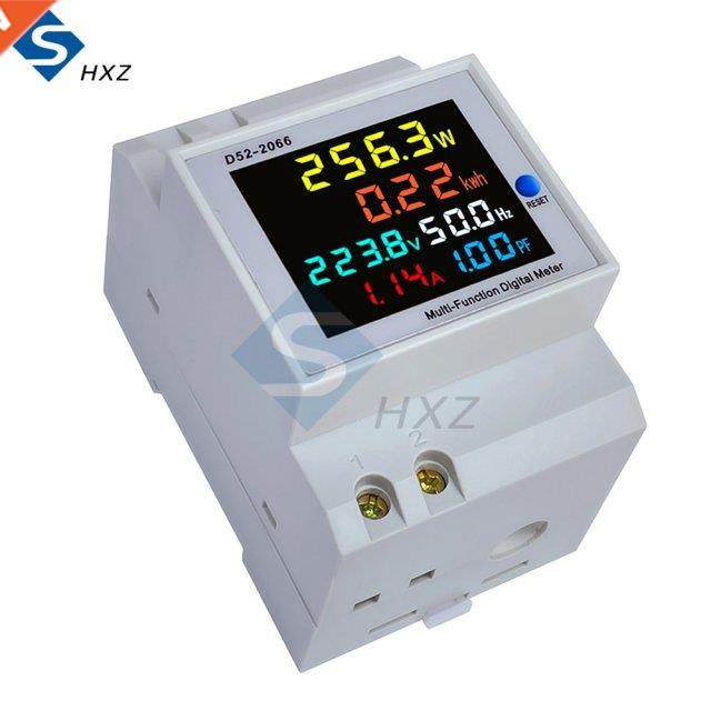 6IN1 Din Rail AC Monitor 110V 220V 380V 100A Voltage Current