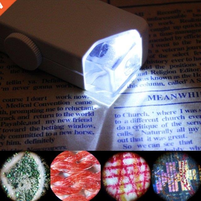 160X-200X Adjustment Handhed Portable LED Microscope LED Lig