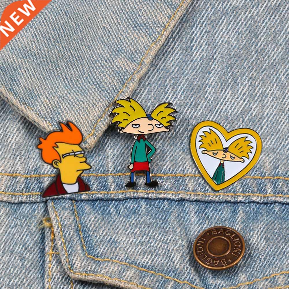 Cartoon Arnold Pins Fun Anime Boy Enamel Pin Collection Fash
