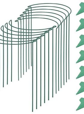 12 Packs 15.7 Inches Half Round Garden Plant Support Ring wi
