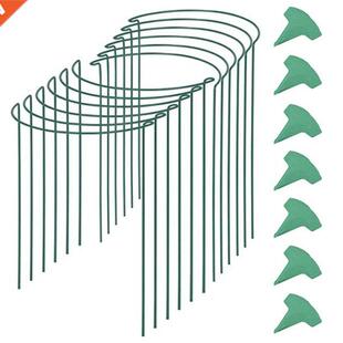 12 Packs 15.7 Inches Half Round Garden Plant Support Ring wi