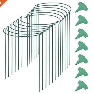 12 Packs 15.7 Inches Half Round Garden Plant Support Ring wi