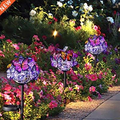 Flashlight Butterfly Backyard Pathway Decoration Durable Aut