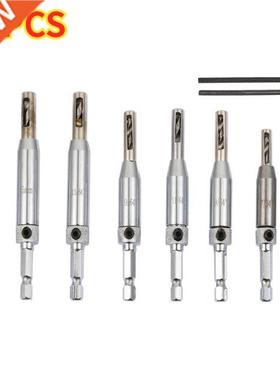 10pcs/set Core Drill Bit Set Hole Puncher Hinge Tapper for D