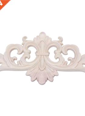22*10 cm Wood Carved Corner Onlay Applique Decor Furniture C