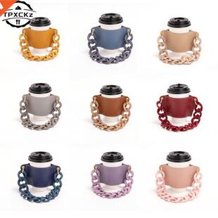 PU Leather Cup Holder Portable Glass Bottle Leather Case Eco