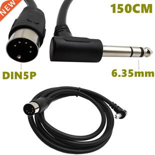 Audio Stereo 6.35mm Cable Pin Inch MIDI TRS Din Jack
