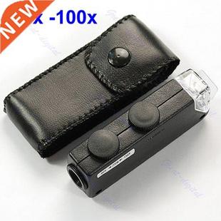 Microscope 100x Pocket Loupe Magnifer Handheld Mini 60x