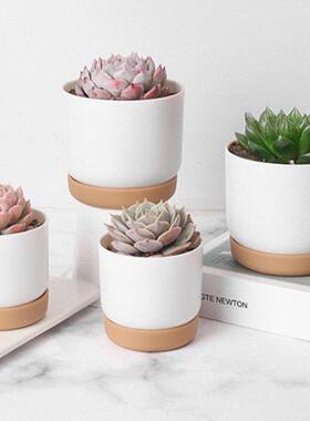 Plastic Imitation Ceramic Succulent Plant Pots Flower Pot-La