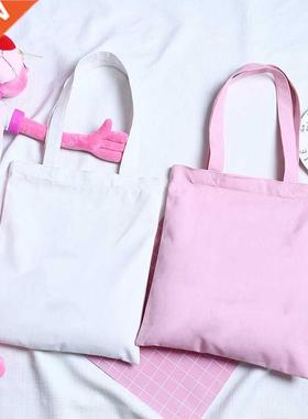 Fashion Harajuku Solid Color Canvas Shopper Bag Korean Women