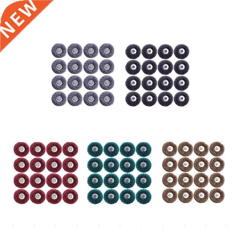 80Pcs Brush Scouring Pad Abrasive Wheel Nylon Fiber Grinding