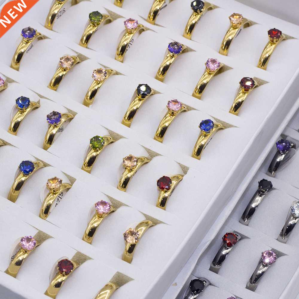 36pcs/lot Fashion Corful Rhinestone Crystal Stainless Stee