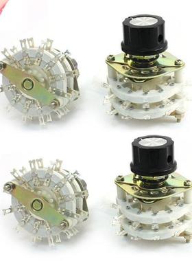 2P11T 2-Pole 11-Position 10mm Dia Thread 6mm Shaft Selector