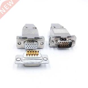 metal bra Plug plated golden case connector type VGA DB15