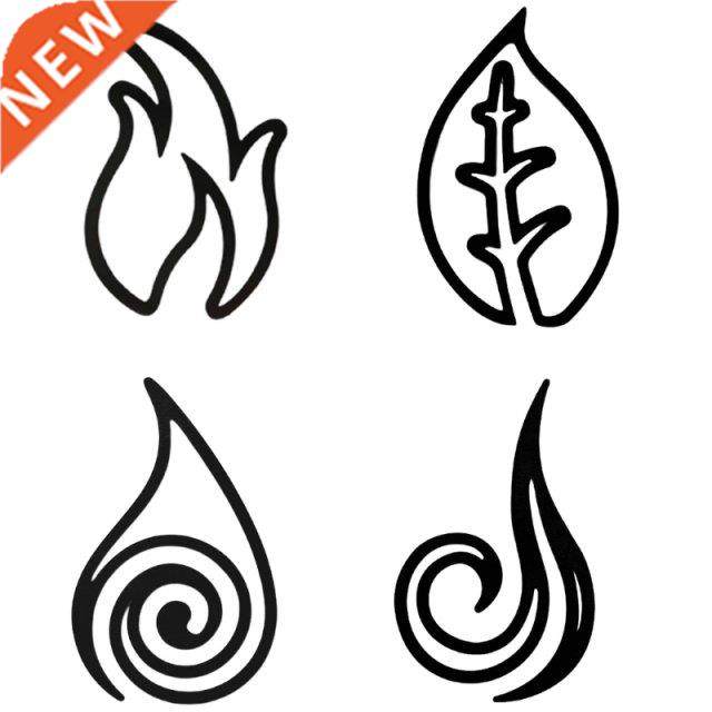 4pcs 3d leaf flame acrylic wall sticker modern art mural for