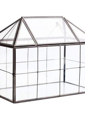 Glass Glass Terrarium Handmade House Shape Geometric Glass C