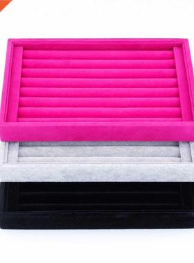 Velvet Suede Ring Earrings Organizer Ear Studs Jewelry Displ