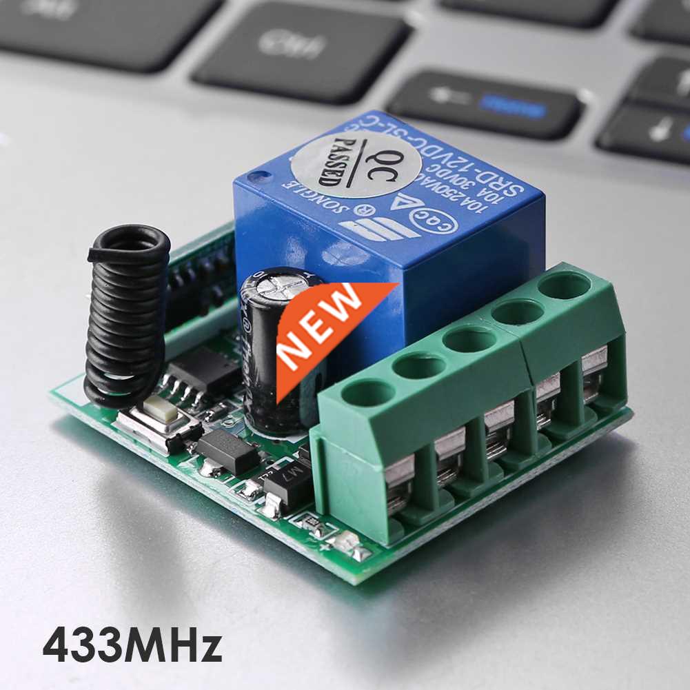 4MHz DC 12V 1CH Relay Receiver Module Wireless RF Remote C