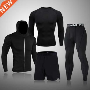 winter Top quality new thermal underwear men sets compressio