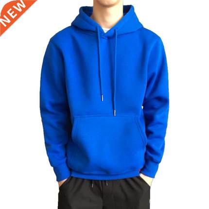 Fashion Hoodie Men Solid Color 2021 Autumn Winter Pullover H