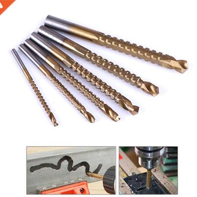 6pcs/lot 3-8mm Titanium Coated HSS Drill Bit Electric Drill