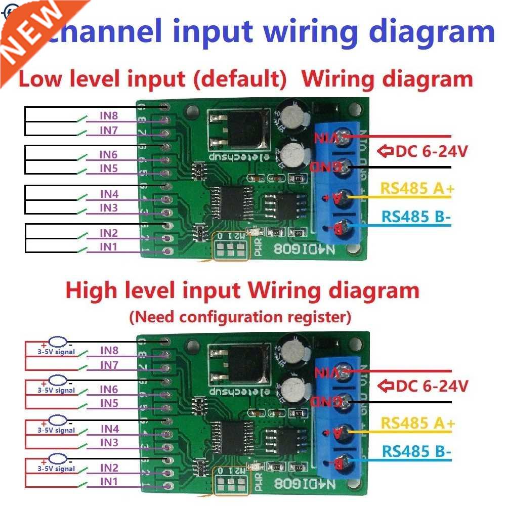 TTL to RS485 Converter Module DC 12V 24V MODBUS RTU Adjustab