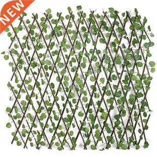 Fake Telescopic Flowers Green Outdoo Simulation Leaves Fence