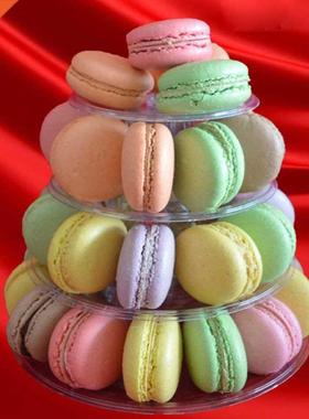 4 Tier Clear Macaron French Macaroons Tower Cake Cupacake St