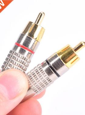 2pcs RCA Male Plug Non Solder Audio Video Adapter Connector