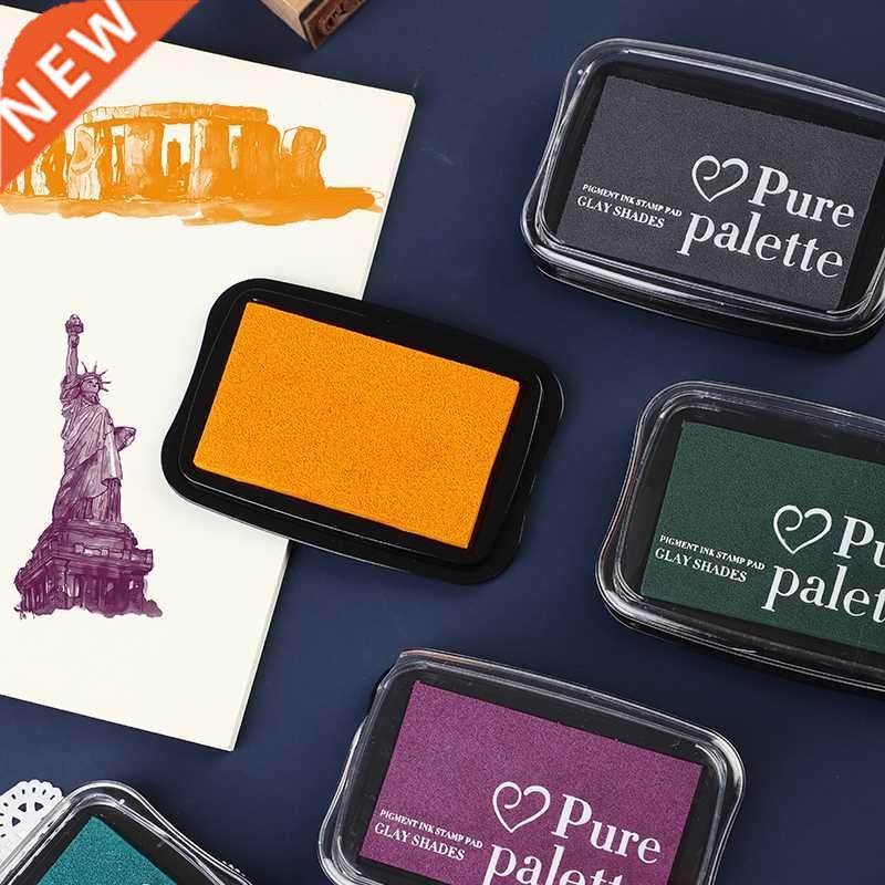 Vintage 12 colors Ink Pad Stamps for Scrapbooking Clear Stam