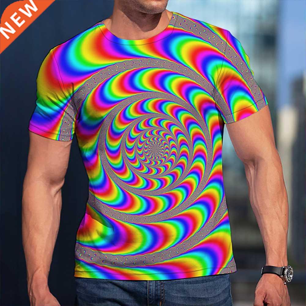 3D Print T-shirts In 2021 Graphics Spin Dizziness Colorful C